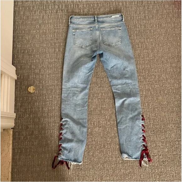 Anthropologie Pilcro And The Letterpress Slim Straight Lace Up Jeans - Picture 7 of 8